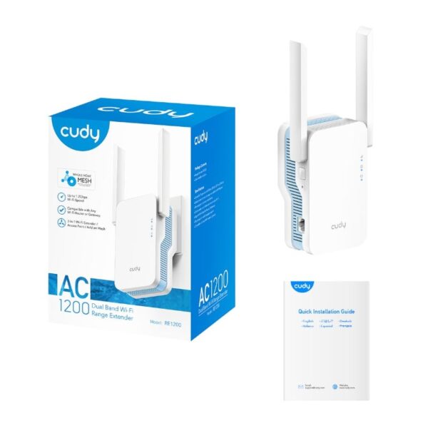 Cudy AC1200 WiFi Range Extender | Wall Plug - Image 3