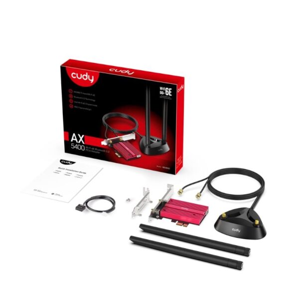 Cudy 3000Mbps WiFi 6 + BT 5.0 PCI-E Adapter - Image 2