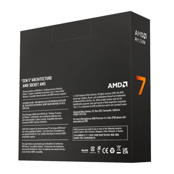 AMD RYZEN 7 9700X 8-Core 3.8GHZ AM5 CPU - Image 4