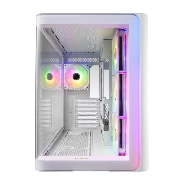FSP M580 ARGB ATX Mid Tower Gaming Chassis - White - Image 3