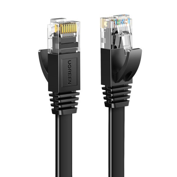 UGREEN NW102 Cat6 U/UTP Flat Ethernet Cable 2m - Black - Image 2