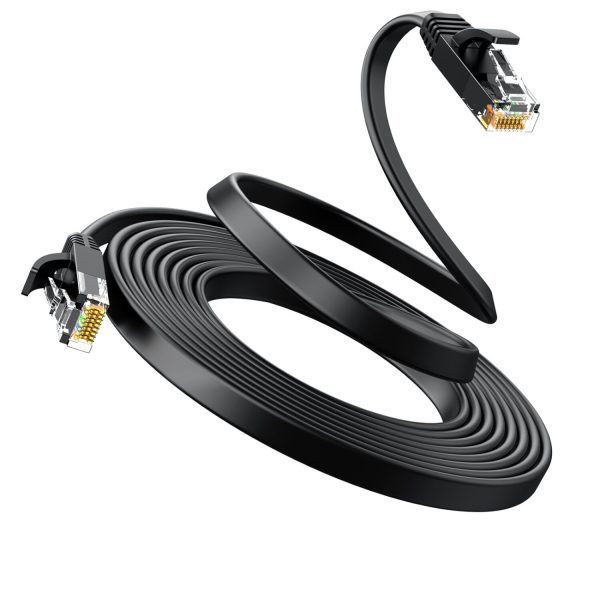 UGREEN NW102 Cat6 U/UTP Flat Ethernet Cable 2m - Black - Image 3