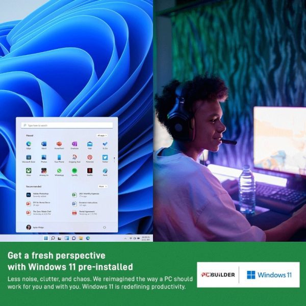 PCBuilder Intel i7-12700 HOME MASTER Windows 11 Desktop PC - Image 2