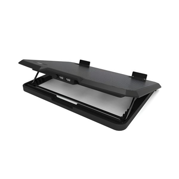 Port Ergonomic Notebook Cooler Pro, with Dual Fans and USB Ports - Image 4