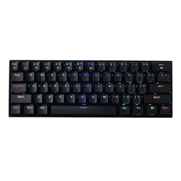 *Unboxed*REDRAGON DRACONIC PRO Mechanical 61 Key|Bluetooth 5.0|RGB 9 Colour Modes|Rechargable Battery|Type-C Charging Cable Gaming Keyboard - Black