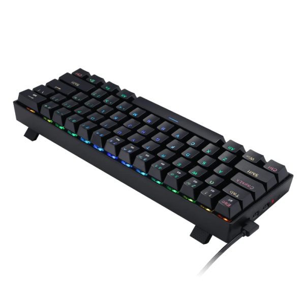 *Unboxed*REDRAGON DRACONIC PRO Mechanical 61 Key|Bluetooth 5.0|RGB 9 Colour Modes|Rechargable Battery|Type-C Charging Cable Gaming Keyboard - Black - Image 3