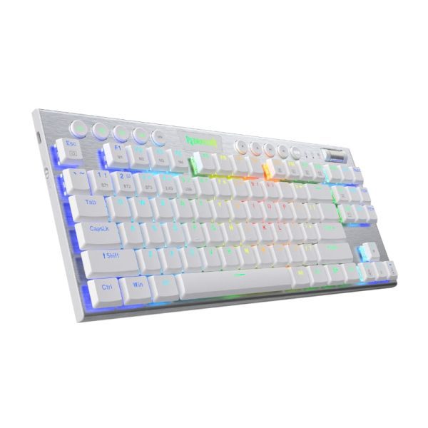 *Unboxed*REDRAGON HORUS 87KEY RGB LED SUPER-SLIM ALU FRAME - White - Image 5