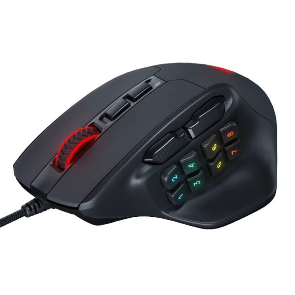 *Unboxed*REDRAGON Aatrox 6200DP RGB MMO Gaming Mouse - Black - Image 2
