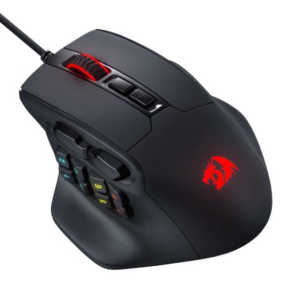 *Unboxed*REDRAGON Aatrox 6200DP RGB MMO Gaming Mouse - Black - Image 3