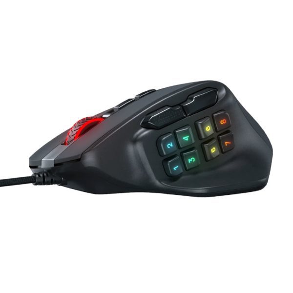 *Unboxed*REDRAGON Aatrox 6200DP RGB MMO Gaming Mouse - Black - Image 5