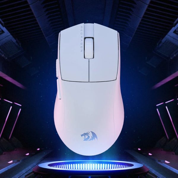 Redragon M916 PRO 1K 3-Mode Wireless Gaming Mouse – White - Image 3