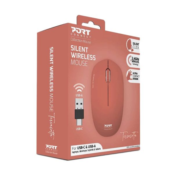 *Unboxed*Port Connect MOUSE COLLECTION II WIRELESS Terracota - Image 7