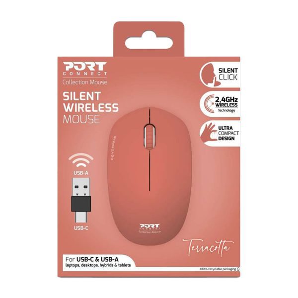 *Unboxed*Port Connect MOUSE COLLECTION II WIRELESS Terracota - Image 6