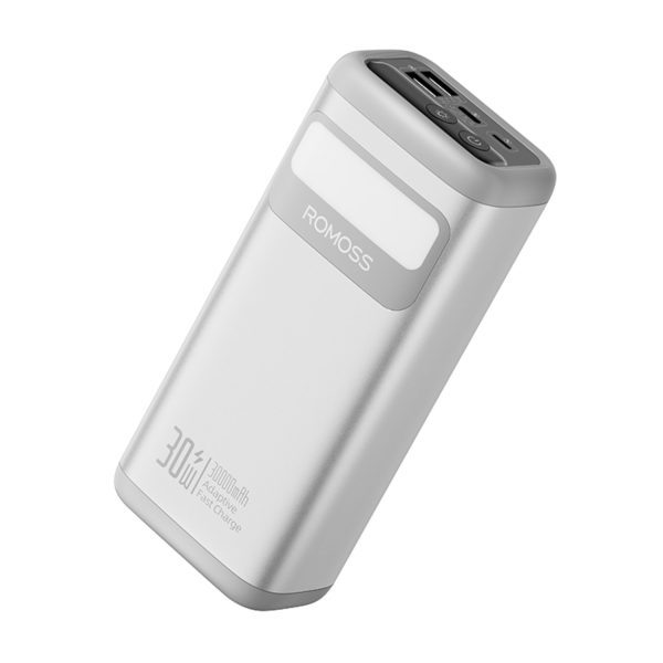 *Unboxed*Romoss PMT30 30000mAh 30W Fast Charge Power Bank – Silver - Image 3