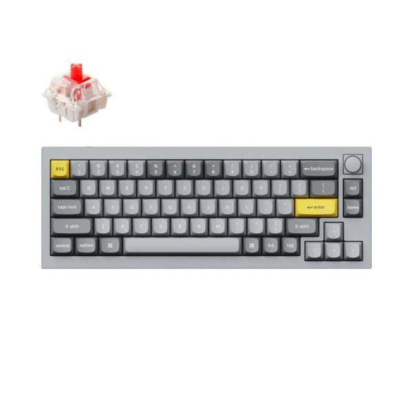 *Unboxed*Keychron Q2 65% Red G Pro Switches Aluminium RGB Wired Keyboard - Grey