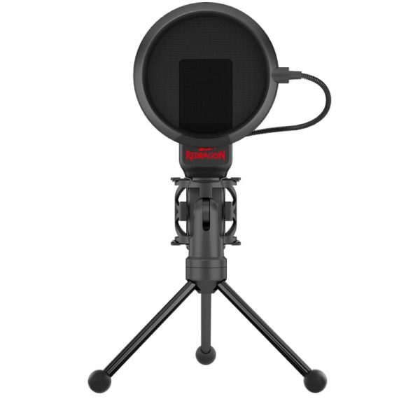 *Unboxed*REDRAGON SEYFERT 3.5mm Aux Gaming Mic and Tripod - Black - Image 2
