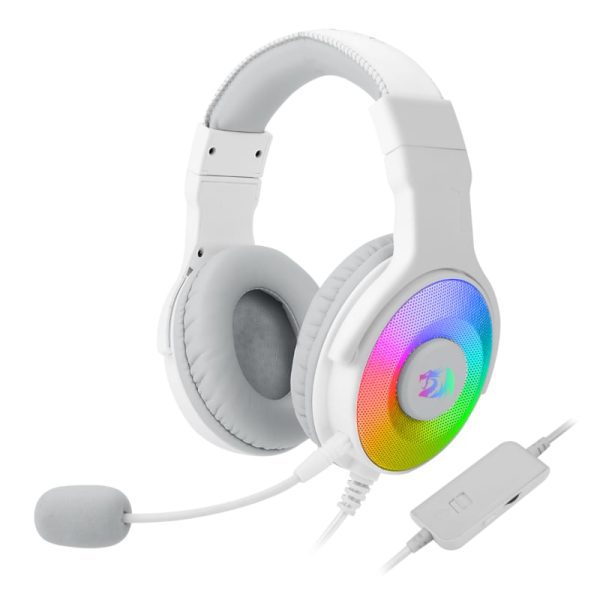 *Unboxed*REDRAGON Over-Ear PANDORA USB (Power Only)|Aux (Mic and Headset) RGB Gaming Headset - White