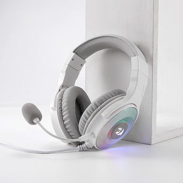 *Unboxed*REDRAGON Over-Ear PANDORA USB (Power Only)|Aux (Mic and Headset) RGB Gaming Headset - White - Image 6