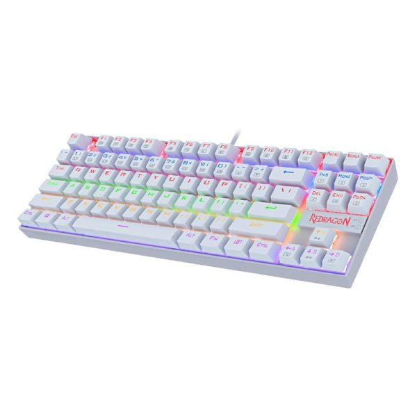 *Unboxed*REDRAGON KUMARA Mechanical 87 Key|RGB Backlit Gaming Keyboard - White - Image 2