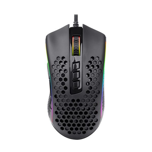 *Unboxed*REDRAGON STORM 12400DPI 7 Buttons|Ergonomic Design|P3327 Optical Sensor|Lightweight Body|RGB Backlit gaming Mouse - Black