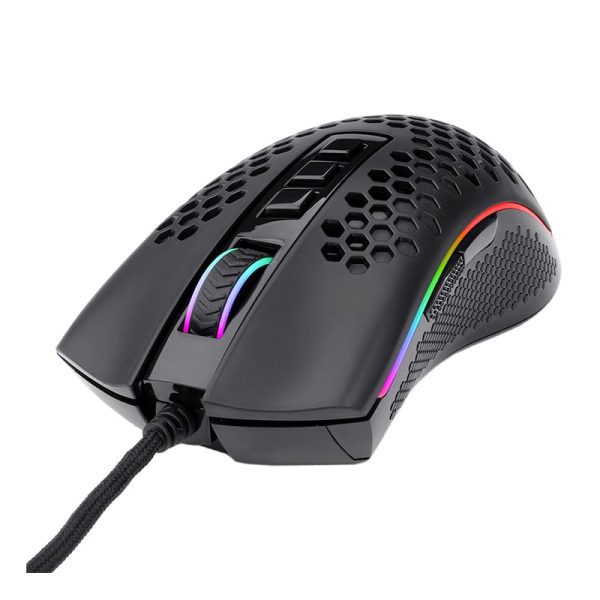 *Unboxed*REDRAGON STORM 12400DPI 7 Buttons|Ergonomic Design|P3327 Optical Sensor|Lightweight Body|RGB Backlit gaming Mouse - Black - Image 2