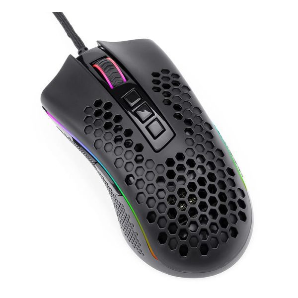 *Unboxed*REDRAGON STORM 12400DPI 7 Buttons|Ergonomic Design|P3327 Optical Sensor|Lightweight Body|RGB Backlit gaming Mouse - Black - Image 3