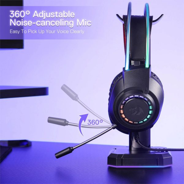 *Unboxed*Redragon SCREAM Over-Ear RGB Gaming Headset - Black - Image 3