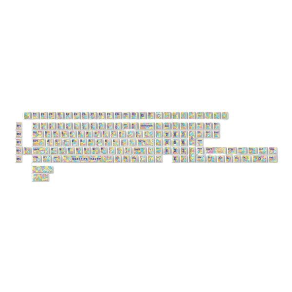 Keychron Graffiti Party – Cherry Profile Dye-Sub PBT Full Keycap Set (140 Keys, MX-Compatible)